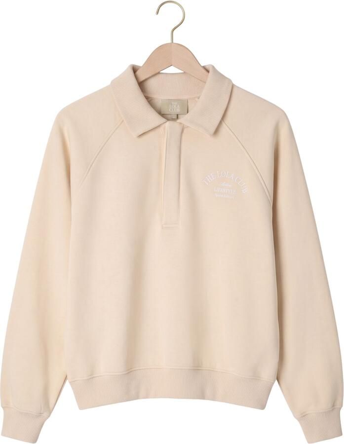 THE LOLA CLUB Dames Truien & Vesten Ebony Polo Sweater Beige - Foto 2