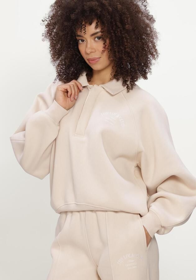 THE LOLA CLUB Dames Truien & Vesten Ebony Polo Sweater Beige - Foto 4