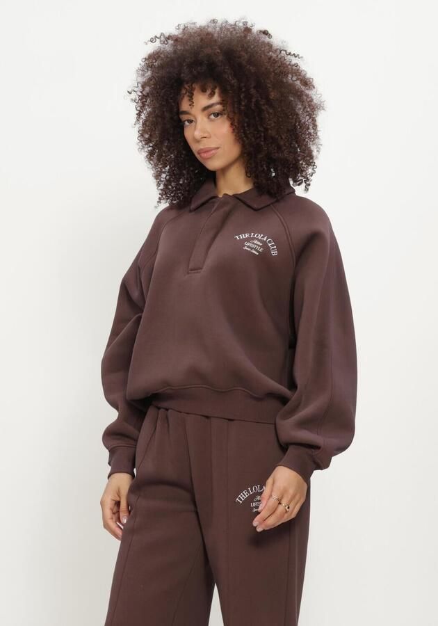 THE LOLA CLUB Dames Truien & Vesten Ebony Polo Sweater Bruin