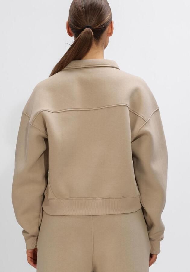 THE LOLA CLUB Dames Truien & Vesten Jayla Half Zip Sweater Beige - Foto 3