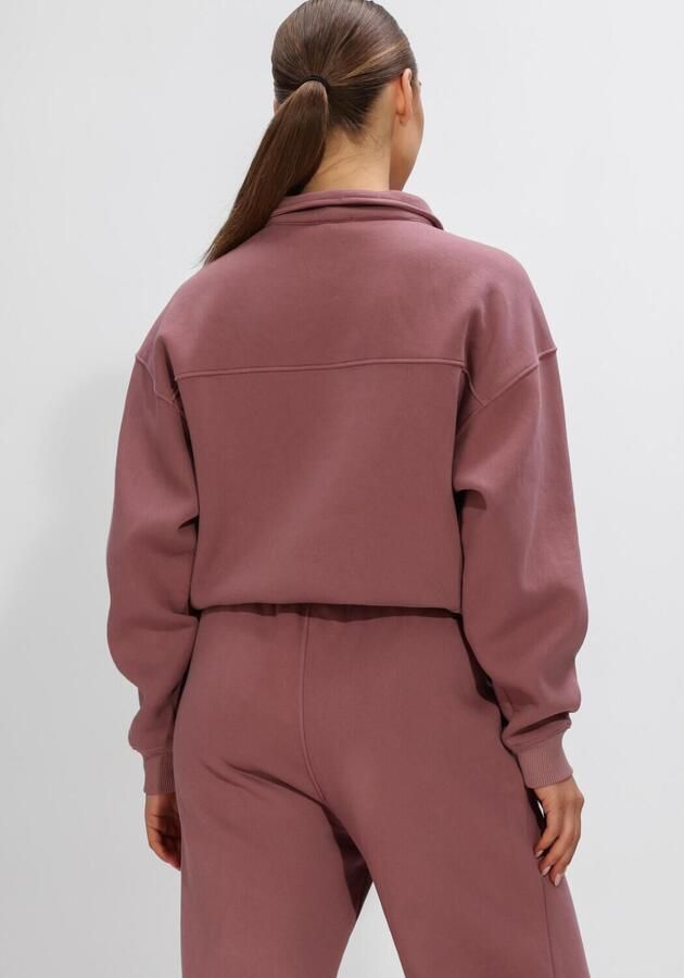 THE LOLA CLUB Dames Truien & Vesten Jayla Half Zip Sweater Roze - Foto 2