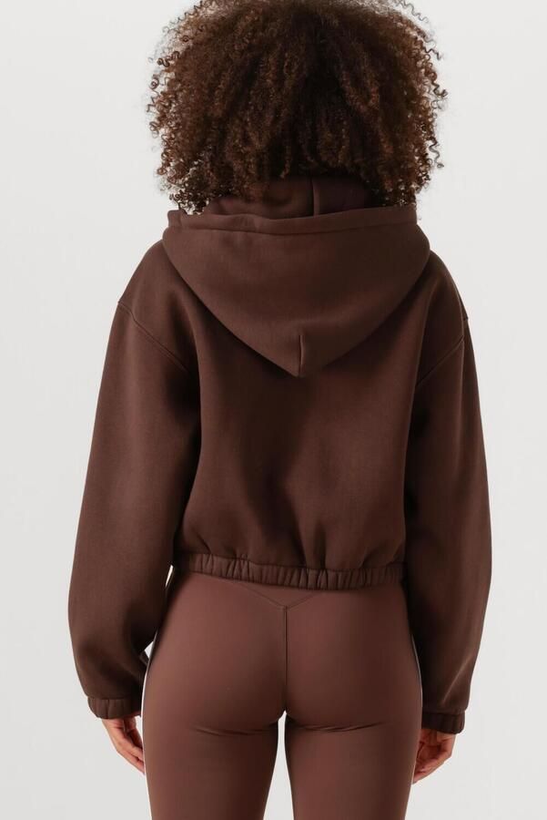 THE LOLA CLUB Dames Truien & Vesten Maya Zip Through Hoodie Bruin - Foto 3