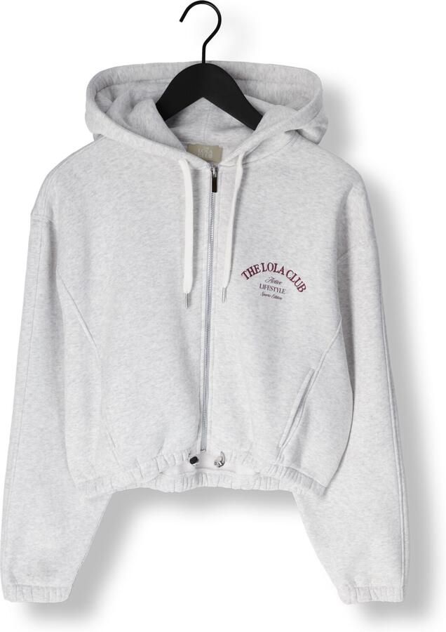 THE LOLA CLUB Dames Truien & Vesten Maya Zip Through Hoodie Lichtgrijs
