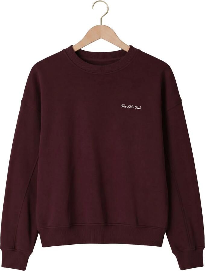THE LOLA CLUB Dames Truien & Vesten Yara Sweater Bordeaux - Foto 2