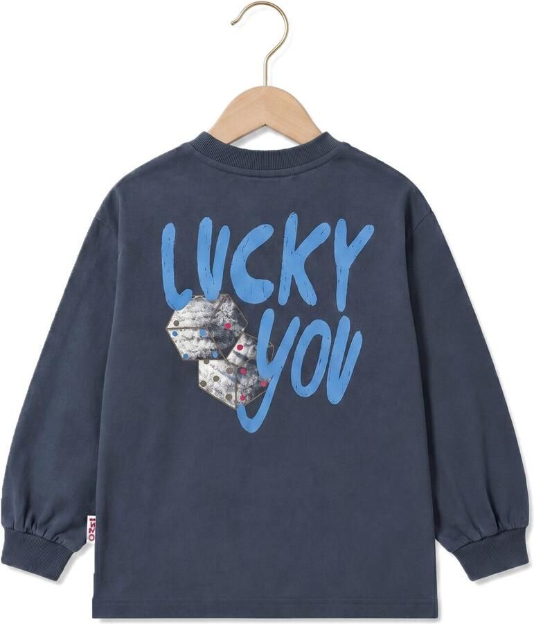 THE NEW CHAPTER Jongens Polo's & T-shirts Lou Longsleeve Donkerblauw - Foto 2