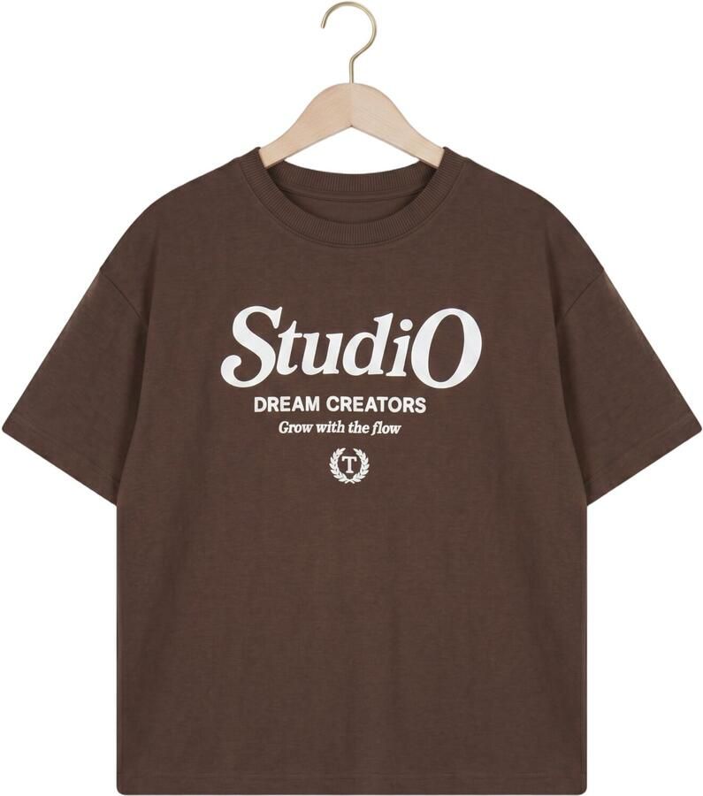 THE NEW Jongens Polo's & T-shirts Tnvarl Bruin - Foto 2
