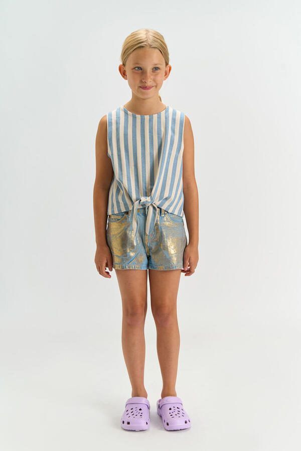 THE NEW Meisjes Jeans Tnrosanna Goud - Foto 4