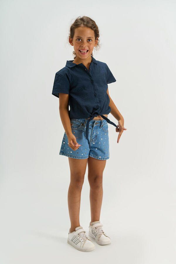 THE NEW Meisjes Tops & T-shirts Tntessa Donkerblauw - Foto 3