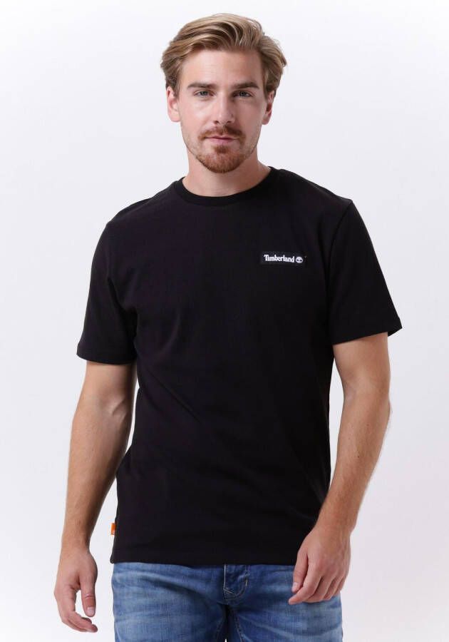 Timberland Zwarte T-shirt Woven Badge Tee