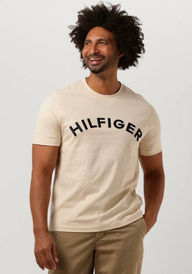 TOMMY HILFIGER Heren Polo's & T-shirts Hilfiger Arched Tee Beige