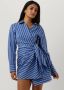 TOMMY HILFIGER Dames Jurken Co Stripe Short Wrap Shirt Dress Blauw - Thumbnail 1