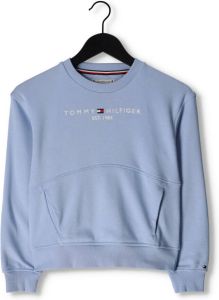 Tommy Hilfiger Blauwe Sweater Essential Cnk Sweatshirt L s