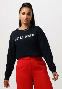 Tommy Hilfiger Blauwe Sweater Reg Monotype Emb Sweatshirt