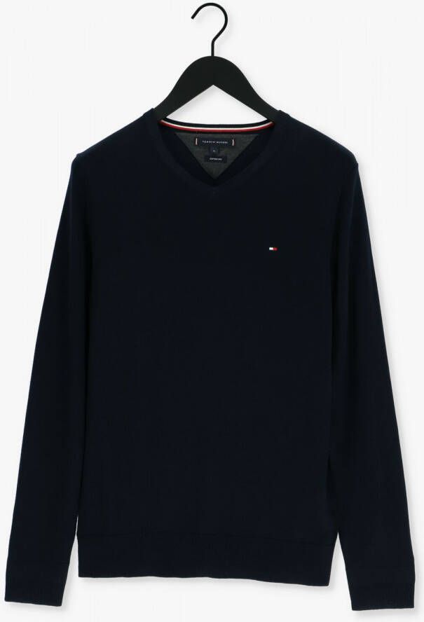 Tommy Hilfiger Organisch Katoen Zijde Jersey voor Heren Blue Heren