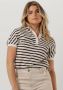 TOMMY HILFIGER Dames Tops & T-shirts Relaxed Lyocell Polo Ss Blauw wit Gestreept - Thumbnail 1