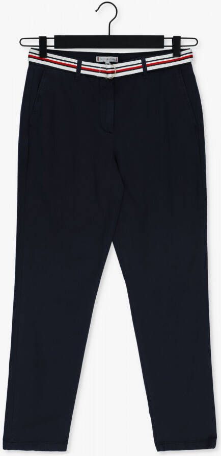 Tommy Hilfiger Chino HAILEY SLIM CO TENCEL CHINO PANT met riem met strepen