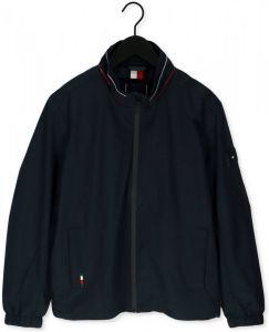 Tommy Hilfiger Donkerblauwe Jack Ripstop Stand Collar Jacket