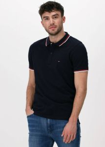 Tommy Hilfiger Donkerblauwe Polo Tipped Hilfiger Placket Slm Polo