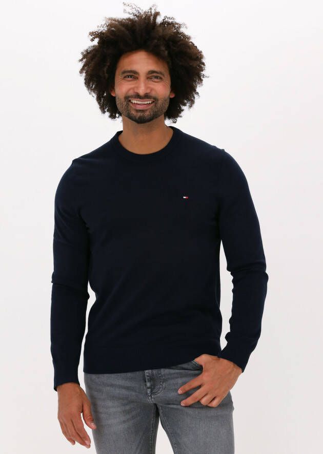 Tommy Hilfiger Pullover met labelstitching model 'Crew Neck Sweater'