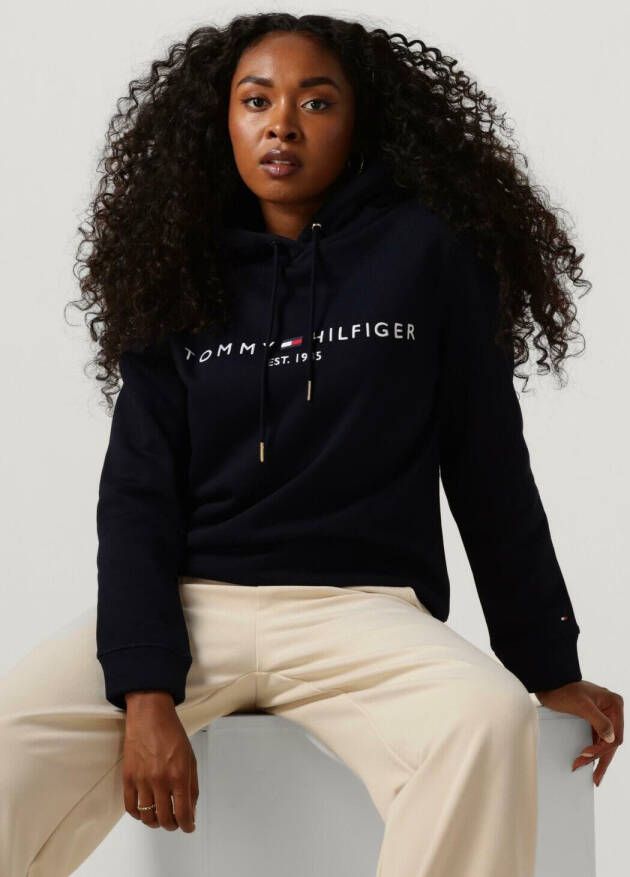 TOMMY HILFIGER Dames Truien & Vesten Heritage Hilfiger Hoodie Ls Donkerblauw