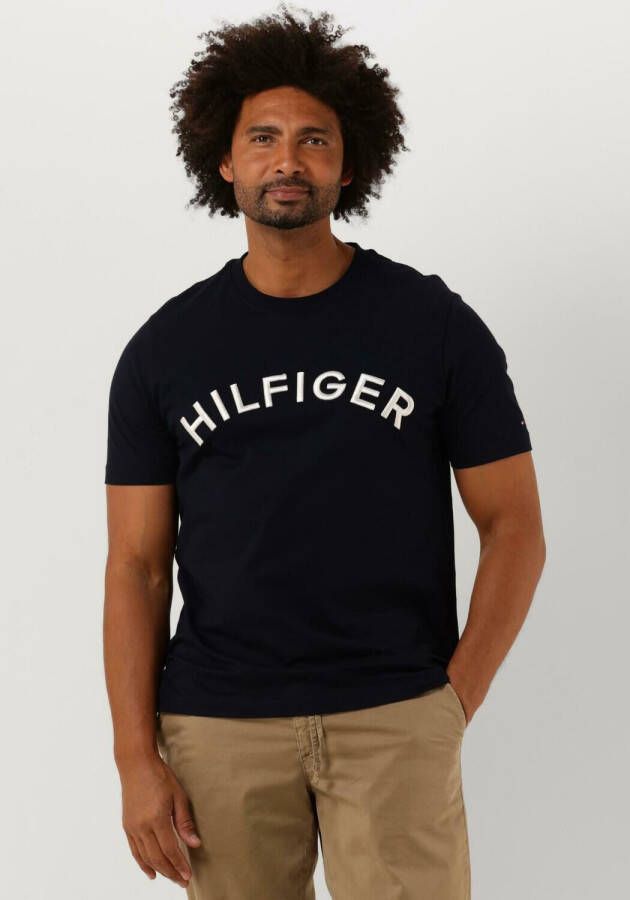 TOMMY HILFIGER Heren Polo's & T-shirts Hilfiger Arched Tee Donkerblauw