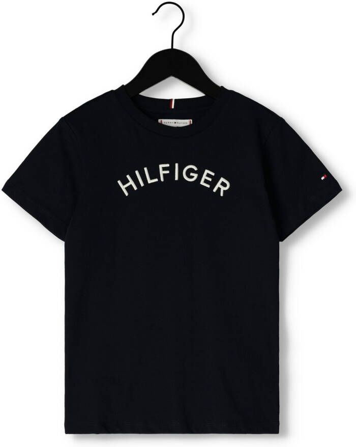 TOMMY HILFIGER Jongens Polo's & T-shirts U Hilfiger Arched Tee Donkerblauw