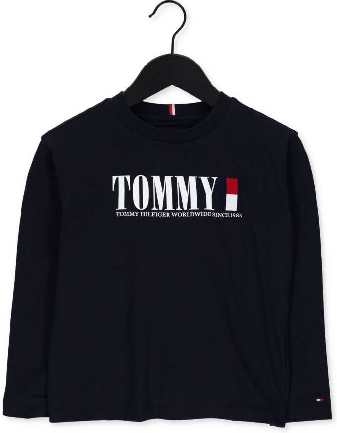 Tommy Hilfiger Donkerblauwe Tommy Graphic Tee L s