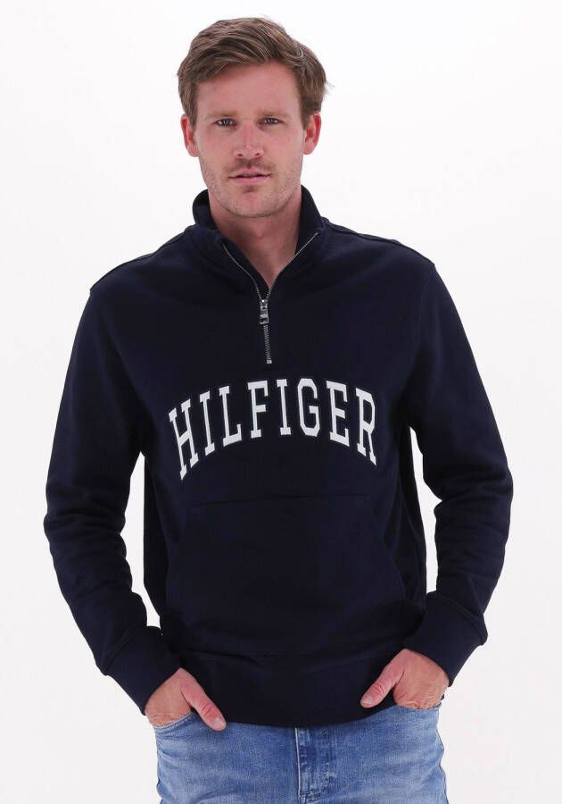 Tommy Hilfiger Heren biologisch katoenen hoodie met kangoeroezak Blue Heren