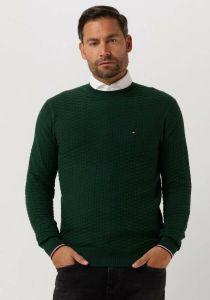 Tommy Hilfiger Donkergroene Trui Exaggerated Structure Crew Neck