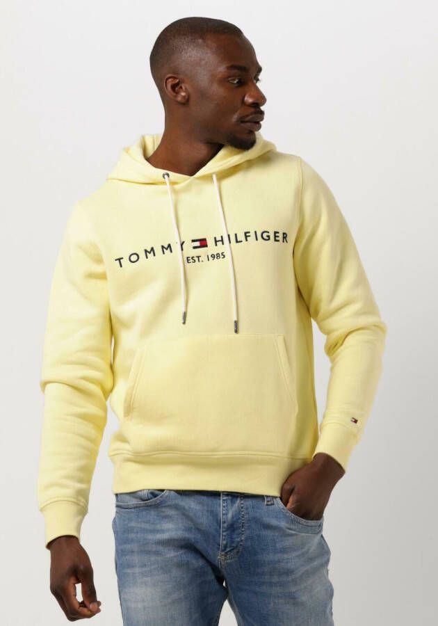 Tommy Hilfiger Heren Logo Hoodie Sweater Yellow Heren