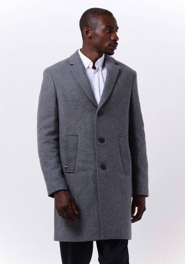 Tommy Hilfiger Lange jas met logodetail model 'DRESSED CASUAL WOOL MIX'