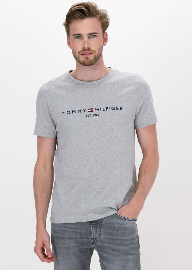 Tommy Hilfiger Grijze T-shirt Core Tommy Logo Tee