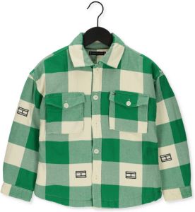 Tommy Hilfiger Groene Overshirt Sherpa Lined Checked Overshirt