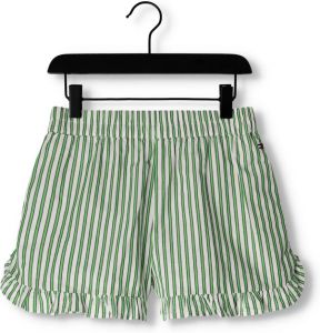 Tommy Hilfiger Groene Shorts Striped Ruffle Short