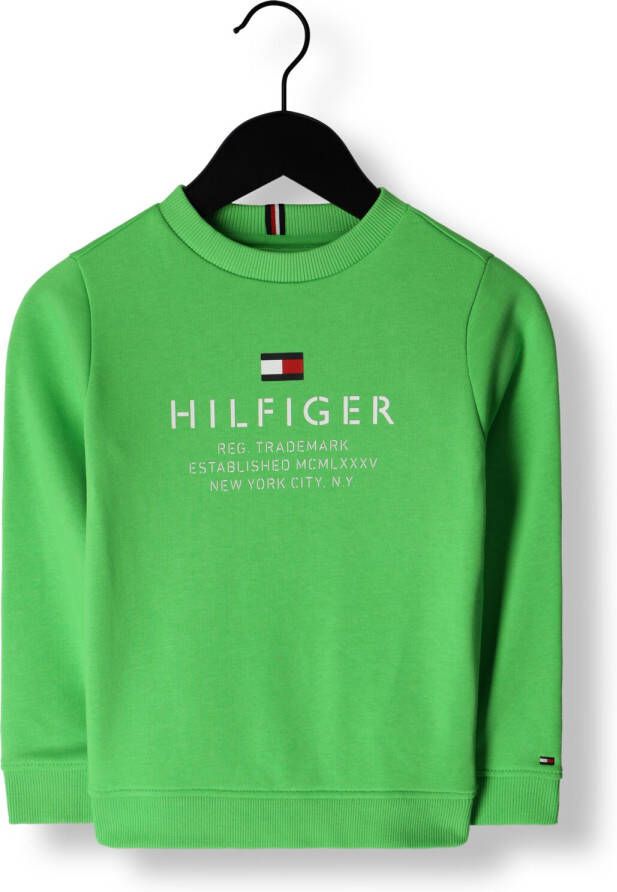 Tommy Hilfiger Groene Sweater Th Logo Sweatshirt