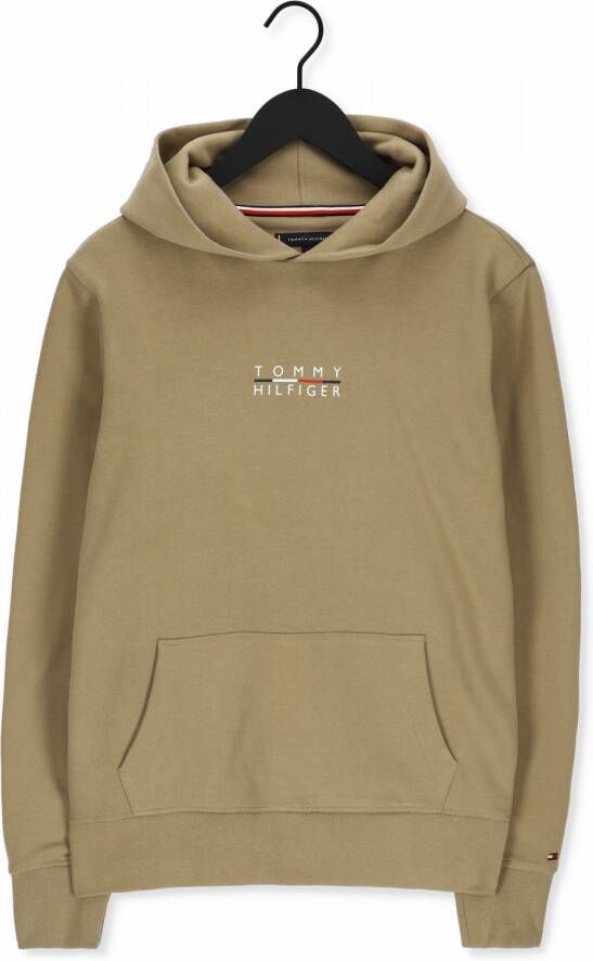 Tommy Hilfiger Khaki Sweater Square Logo Hoody