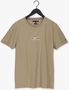 Tommy Hilfiger Khaki T shirt Square Logo Tee