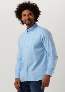 Tommy Hilfiger Lichtblauwe Casual Overhemd Pigment Garment Dye Rf Shirt