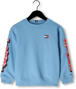 Tommy Hilfiger Lichtblauwe Sweater Fun Logo Sweatshirt