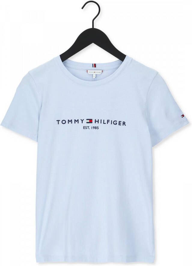 Tommy Hilfiger Shirt met ronde hals TH ESS HILFIGER C-NK REG TEE SS met lineair logo-opschrift
