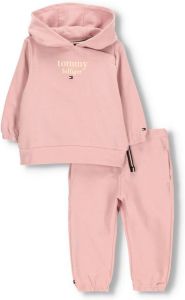 Tommy Hilfiger Lichtroze Sweater Baby Graphic Logo Hooded Set