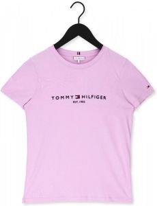 Tommy Hilfiger Shirt met ronde hals TH ESS HILFIGER C NK REG TEE SS met lineair logo opschrift