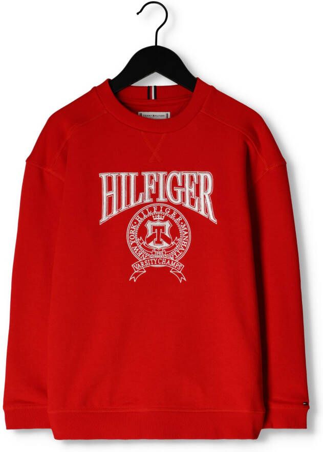 TOMMY HILFIGER Jongens Truien & Vesten U Hilfiger Varsity Sweatshirt Rood