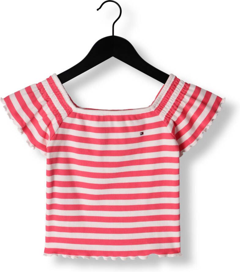 TOMMY HILFIGER Meisjes Tops & T-shirts Off Shoulder Stripe Top S s Roze