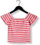 TOMMY HILFIGER Meisjes Tops & T-shirts Off Shoulder Stripe Top S s Roze - Thumbnail 1