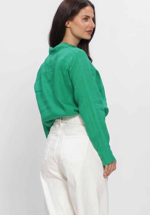Tommy Hilfiger relaxed fit blouse met lange mouwen van puur linnen - Foto 2