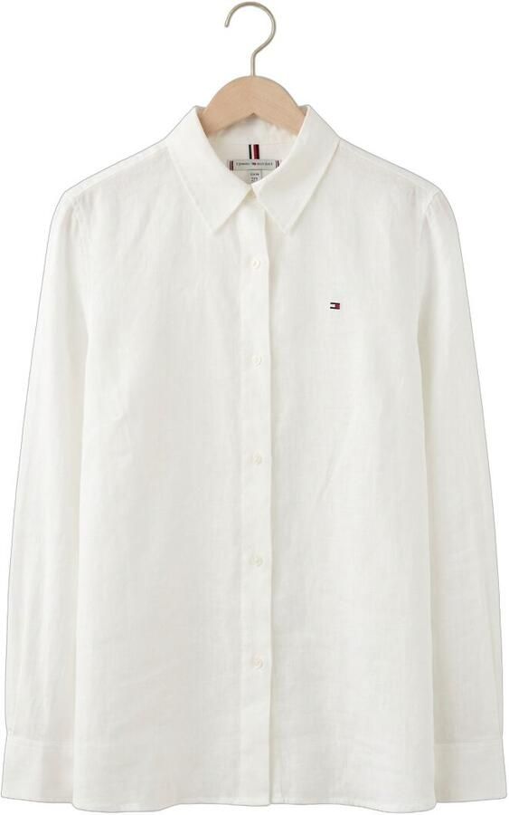 Tommy Hilfiger relaxed fit blouse met lange mouwen van puur linnen - Foto 4