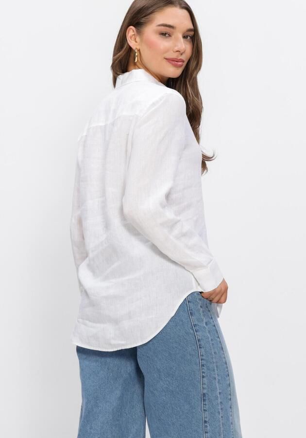 Tommy Hilfiger relaxed fit blouse met lange mouwen van puur linnen - Foto 2