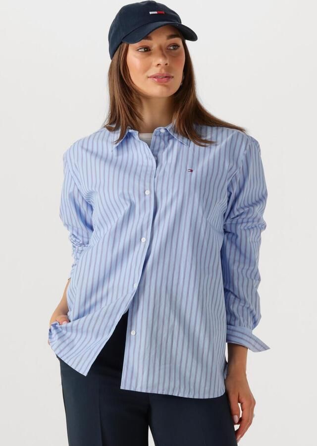 TOMMY HILFIGER Dames Blouses Ess Poplin Easy Fit Shirt Lichtblauw - Foto 4