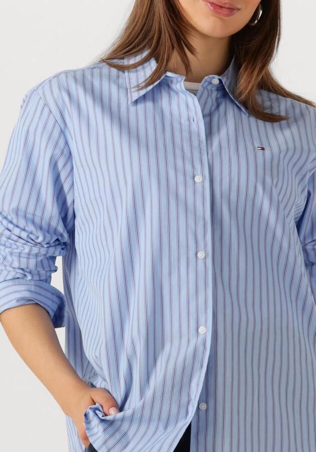 TOMMY HILFIGER Dames Blouses Ess Poplin Easy Fit Shirt Lichtblauw - Foto 3